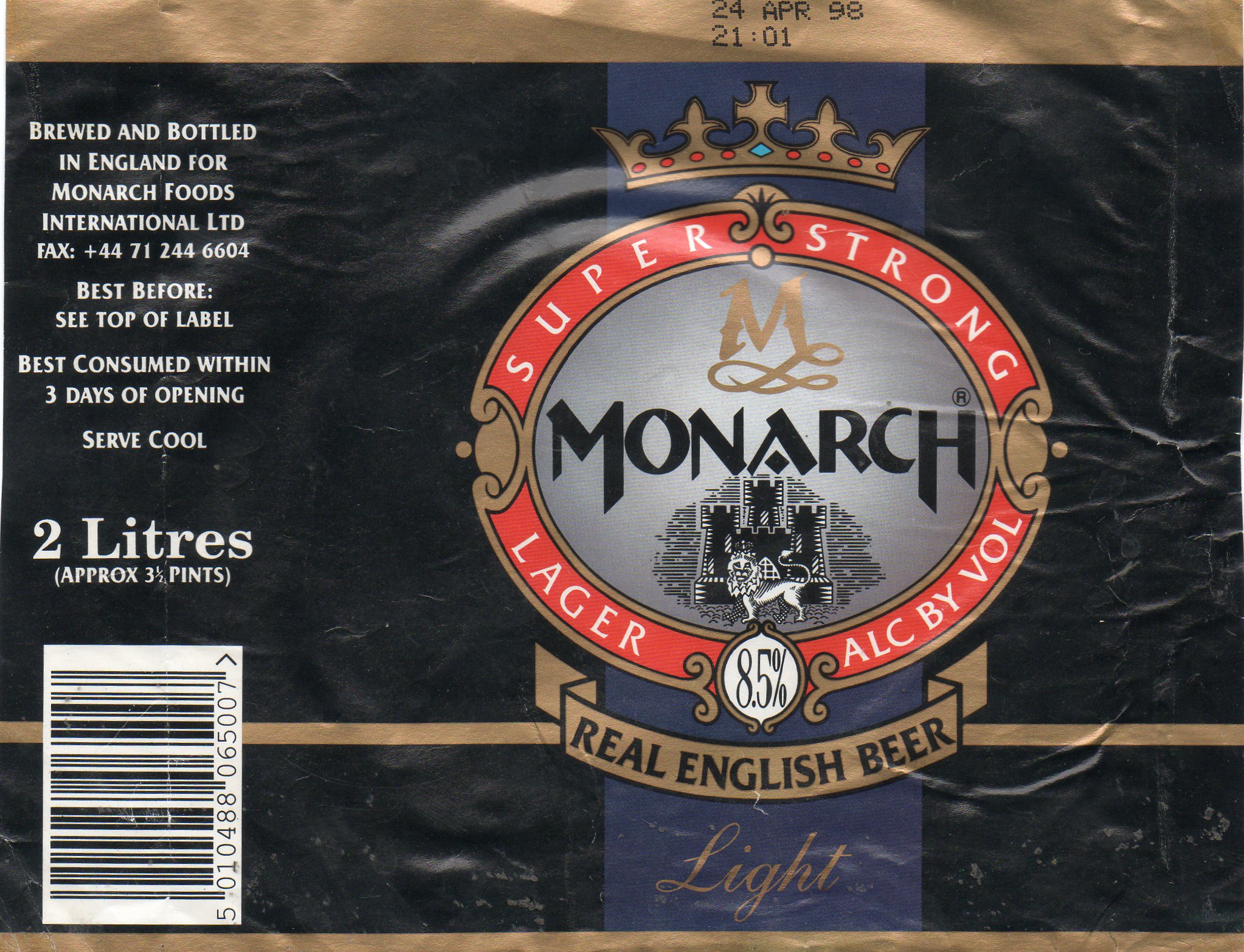 Пиво Монарх Винтер 12,5 %