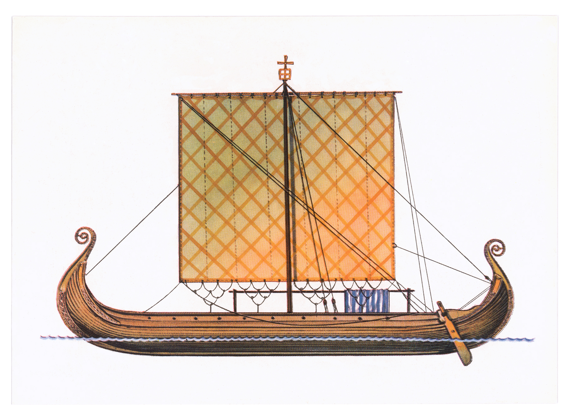 Ладья по другому. Драккар норманнов. Гокштадский корабль (дракар). Ладья Драккар викингов. Драккар викингов мачта.