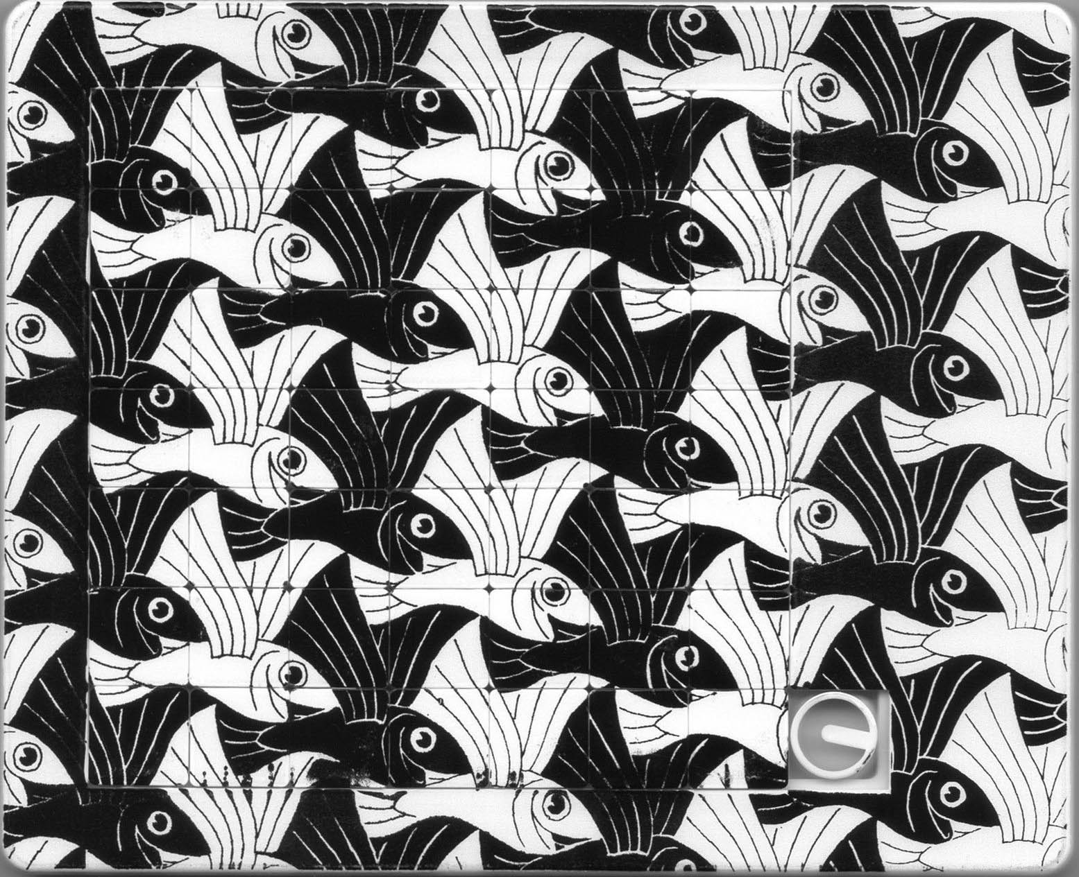 77-art-Escher symmetry 73 Flying Fish.